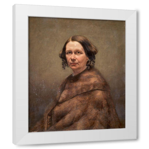 Mrs. Goss White Modern Wood Framed Art Print by Ransom, Caroline L