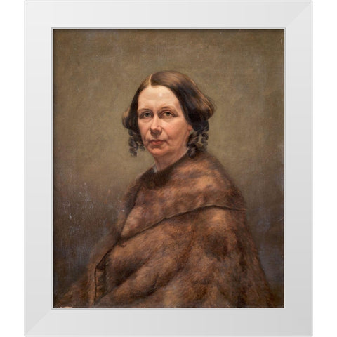 Mrs. Goss White Modern Wood Framed Art Print by Ransom, Caroline L