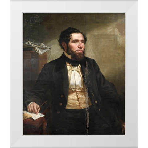 Frederic W Lincoln Jr White Modern Wood Framed Art Print by Young, James Harvey