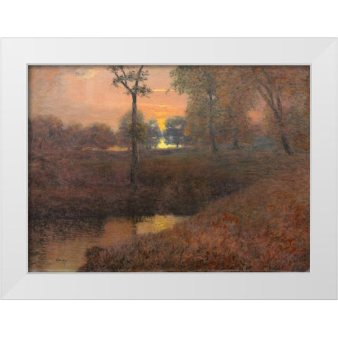 Evening White Modern Wood Framed Art Print by Howard, Hugh Huntington