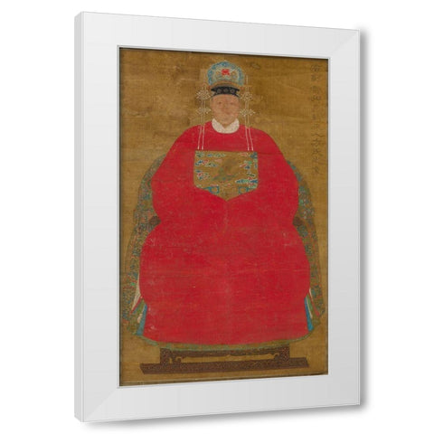 Madam Han Neefang White Modern Wood Framed Art Print by dynasty, China Ming