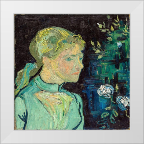 Adeline Ravoux White Modern Wood Framed Art Print by Gogh, Vincent van