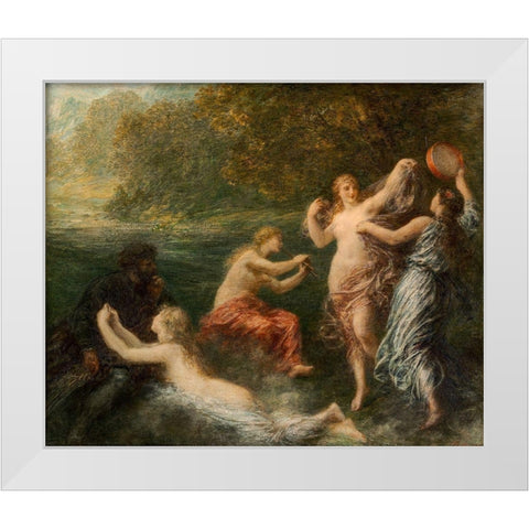 Tannhauser White Modern Wood Framed Art Print by Latour, Henri Fantin