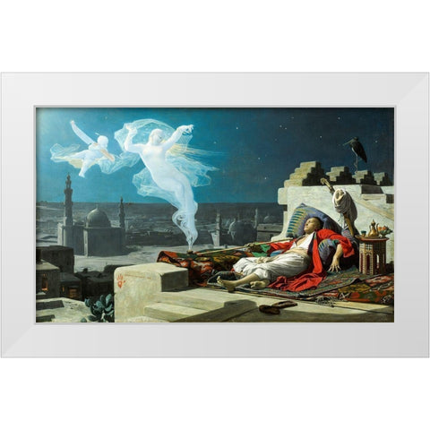 A Eunuchs Dream White Modern Wood Framed Art Print by du Nouy, Jean Lecomte