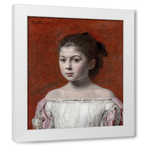 Marie-Yolande de Fitz-James White Modern Wood Framed Art Print by Fantin-Latour, Henri