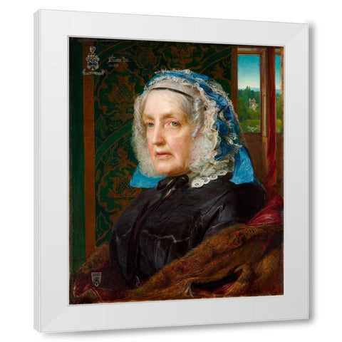 Portrait of Susanna Rose White Modern Wood Framed Art Print by Sandys, Frederick