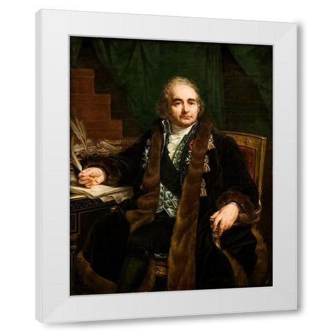 Portrait of Count Jean-Antoine Chaptal White Modern Wood Framed Art Print by Gros, Antoine-Jean