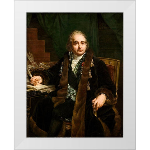 Portrait of Count Jean-Antoine Chaptal White Modern Wood Framed Art Print by Gros, Antoine-Jean