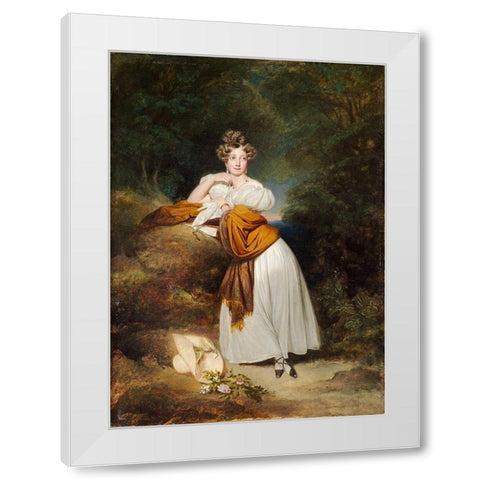 Sophie Guillemette, Grand Duchess of Baden (1801-1865) White Modern Wood Framed Art Print by Winterhalter, Franz Xaver