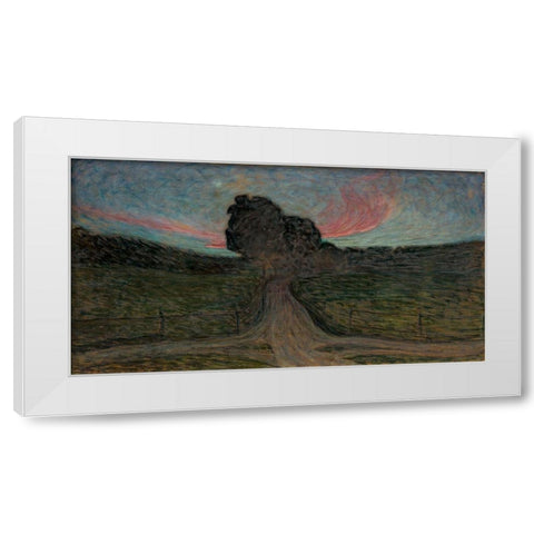 Evening Mood-Lidingo White Modern Wood Framed Art Print by Jansson, Eugene