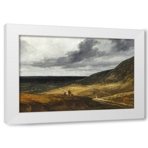 Landscape Near Paris White Modern Wood Framed Art Print by Michel, Georges