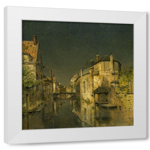 Midnight White Modern Wood Framed Art Print by Cazin, Jean-Charles