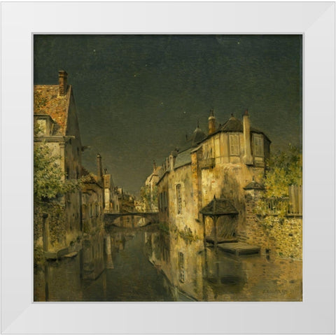 Midnight White Modern Wood Framed Art Print by Cazin, Jean-Charles