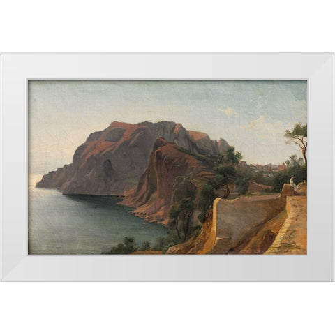 Capri White Modern Wood Framed Art Print by Benouville, Jean Achille