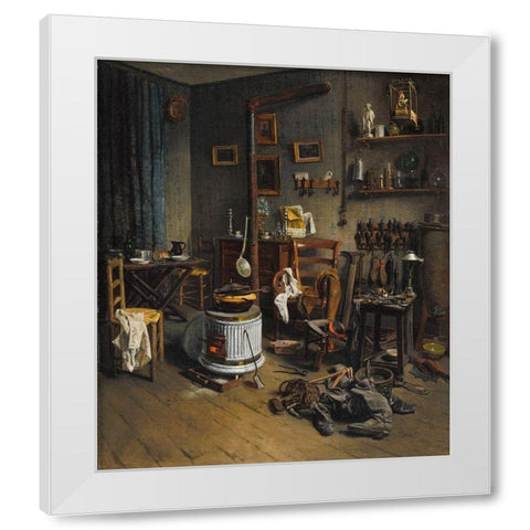 Cobblers Quarters White Modern Wood Framed Art Print by Duplessy, Jean-Alphonse