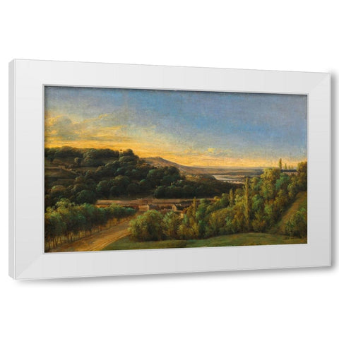 View of Saint-Cloud, Near the Seine White Modern Wood Framed Art Print by de St. Martin, Alexandre Pau