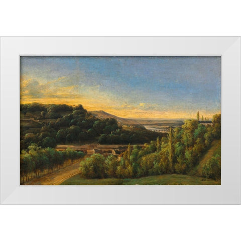 View of Saint-Cloud, Near the Seine White Modern Wood Framed Art Print by de St. Martin, Alexandre Pau