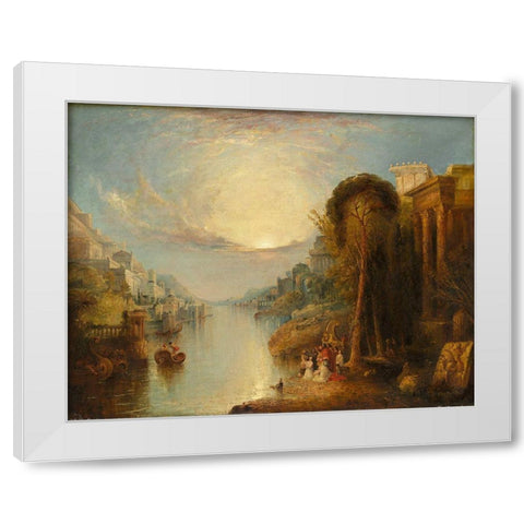 Carthage White Modern Wood Framed Art Print by Linton, William