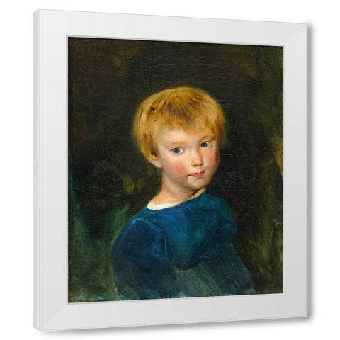 Marguerite-Juliette Pierret White Modern Wood Framed Art Print by Delacroix, Eugene