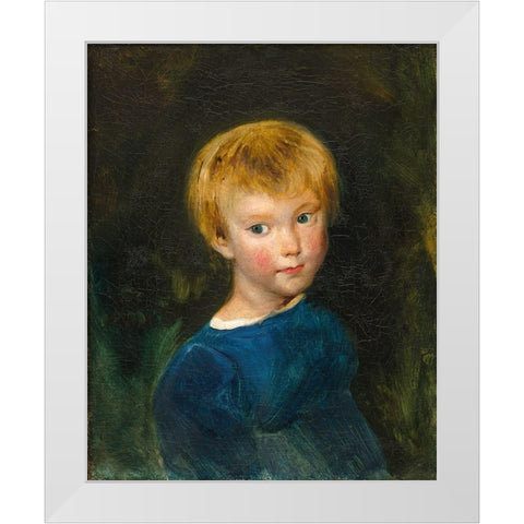 Marguerite-Juliette Pierret White Modern Wood Framed Art Print by Delacroix, Eugene