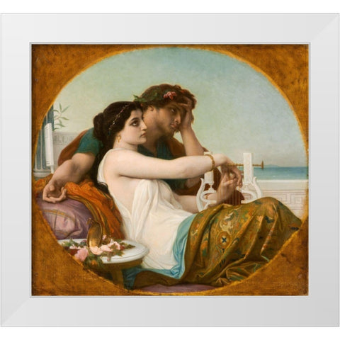 Algae and Boniface White Modern Wood Framed Art Print by Cabanel, Alexandre