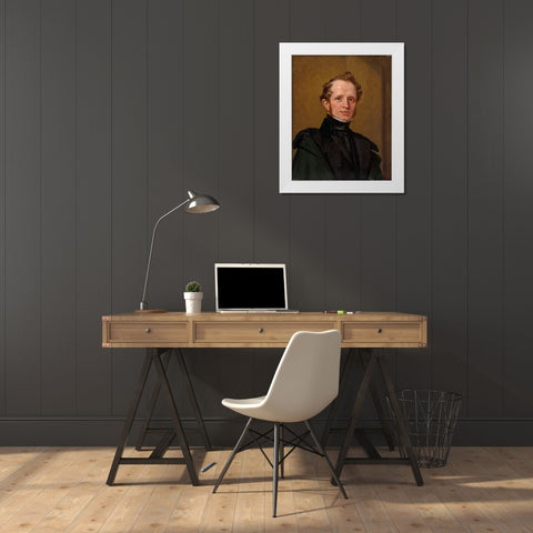 Henry Francis Playter White Modern Wood Framed Art Print by Wonder, Pieter Christoffel