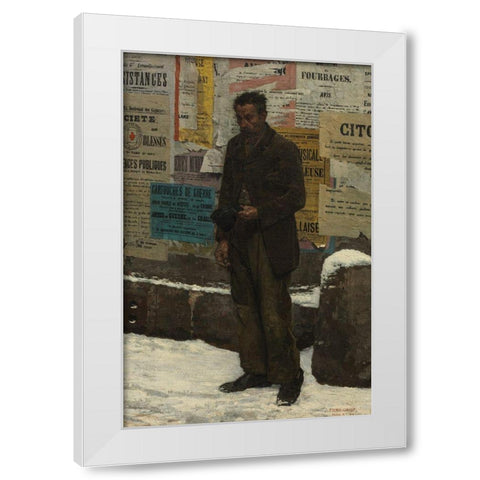 The Veteran White Modern Wood Framed Art Print by Firmin-Girard, Marie-Francois