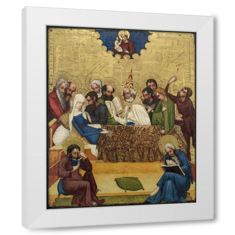 Death of the Virgin White Modern Wood Framed Art Print by Heiligenkreuz, Master of