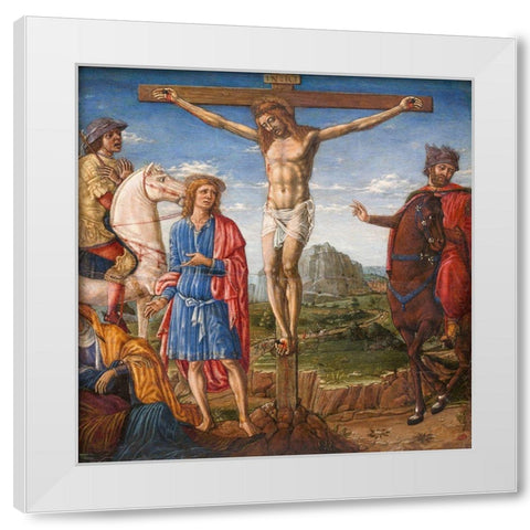 The Crucifixion White Modern Wood Framed Art Print by Giovanni, Matteo di