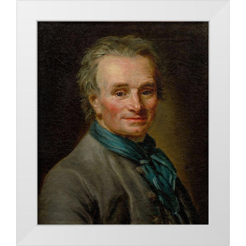Portrait of Jean-Baptiste Lemoyne the Younger White Modern Wood Framed Art Print by Vigee-LeBrun, Elisabeth Louise