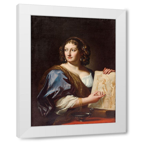 Portrait of Francesca Gommi Maratti White Modern Wood Framed Art Print by Maratti, Carlo