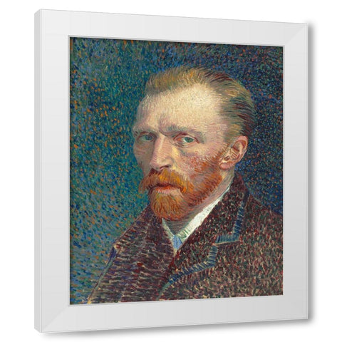 Self-Portrait 1887 White Modern Wood Framed Art Print by Van Gogh, Vincent