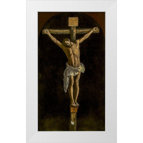 The Crucifixion 1627 White Modern Wood Framed Art Print by de Zurbaran, Francisco