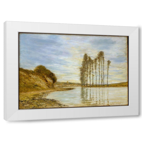 View on the Seine: Harp of the Winds White Modern Wood Framed Art Print by Martin, Homer DodgeÂ 