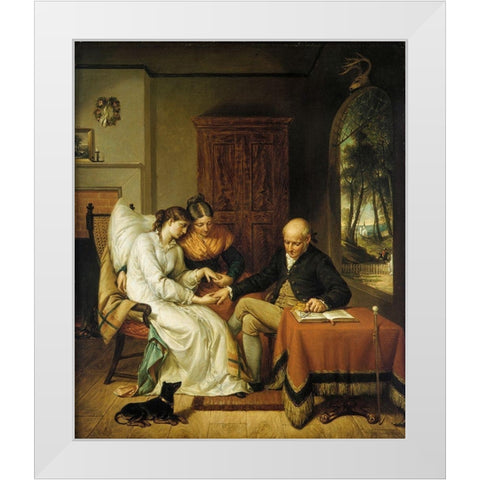 The Pride of the Village White Modern Wood Framed Art Print by Gray, Henry Peters