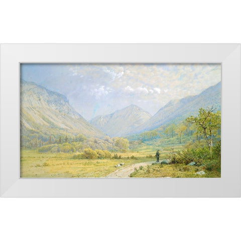 Franconia Notch, New Hampshire White Modern Wood Framed Art Print by Richards, William Trost