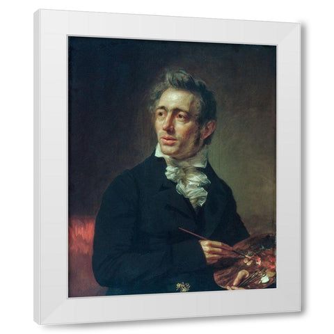 Self-portrait White Modern Wood Framed Art Print by Waldo, Samuel Lovett