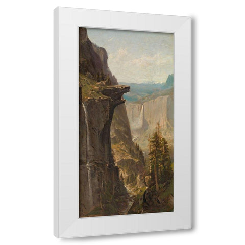 Yosemite Falls, from Glacier Point 1879 White Modern Wood Framed Art Print by Keith, William