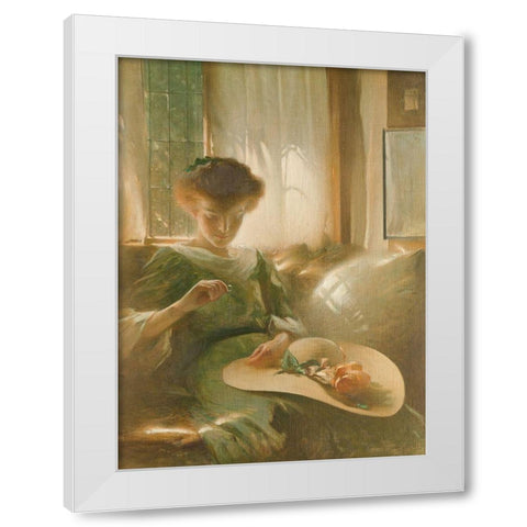 The Ring White Modern Wood Framed Art Print by Alexander, John White