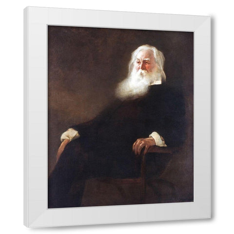 Walt Whitman White Modern Wood Framed Art Print by Alexander, John White