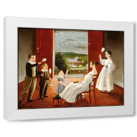 The Children of Nathan Starr White Modern Wood Framed Art Print by Andrews, Ambrose