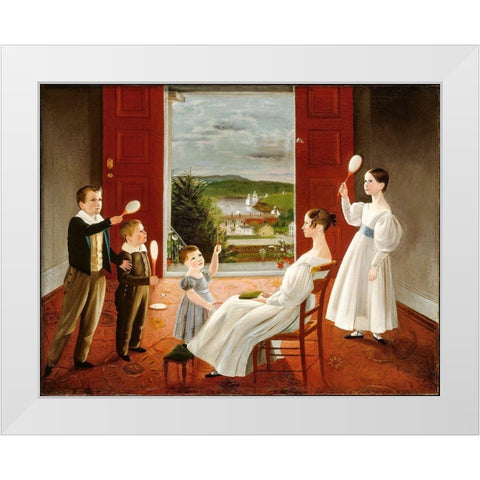 The Children of Nathan Starr White Modern Wood Framed Art Print by Andrews, Ambrose
