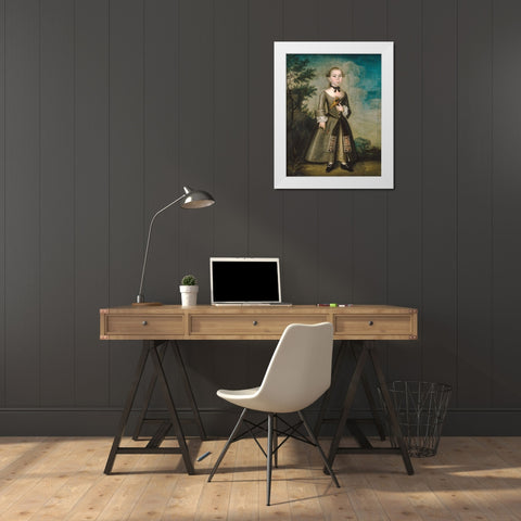 James Badger White Modern Wood Framed Art Print by Badger, Joseph