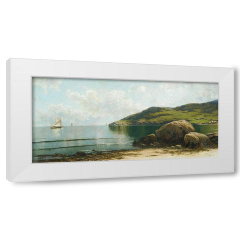 Marine Landscape White Modern Wood Framed Art Print by Bricher, Alfred Thompson