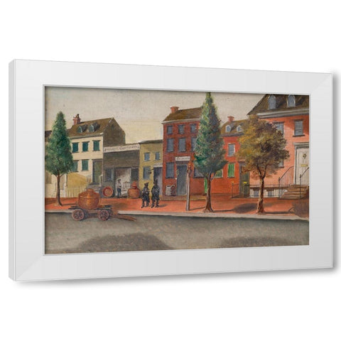 Chimney Sweeps White Modern Wood Framed Art Print by Chappel, William P.