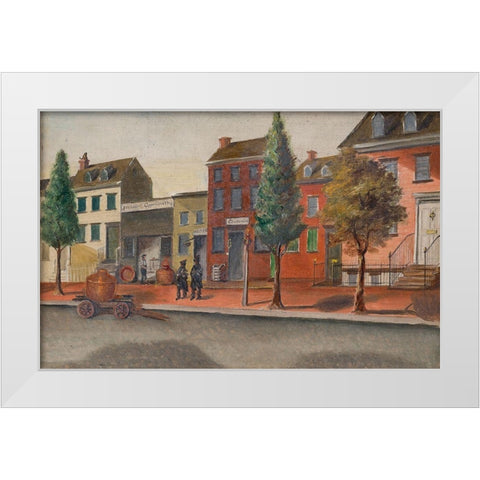 Chimney Sweeps White Modern Wood Framed Art Print by Chappel, William P.