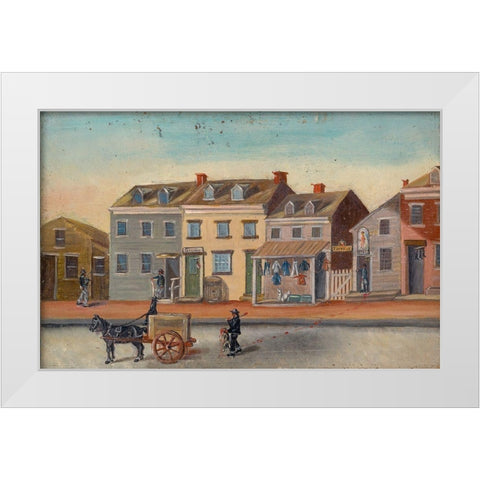 The Dog Killer White Modern Wood Framed Art Print by Chappel, William P.