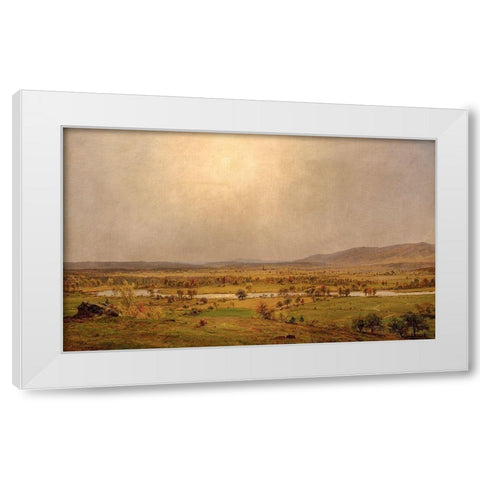 Pompton Plains, New Jersey White Modern Wood Framed Art Print by Cropsey, Jasper Francis