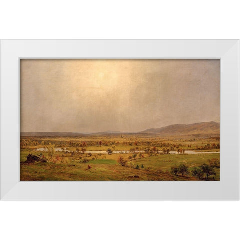 Pompton Plains, New Jersey White Modern Wood Framed Art Print by Cropsey, Jasper Francis