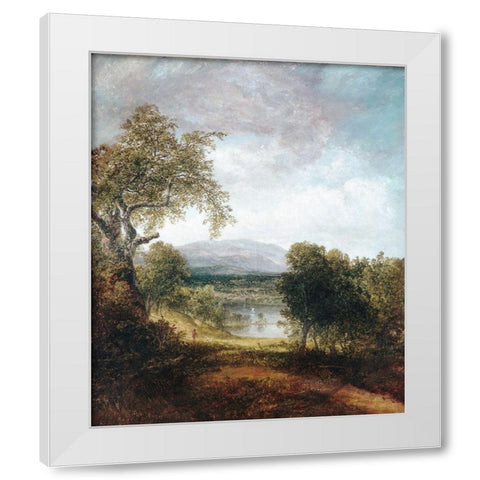 A River Glimpse White Modern Wood Framed Art Print by Doughty, ThomasÂ 